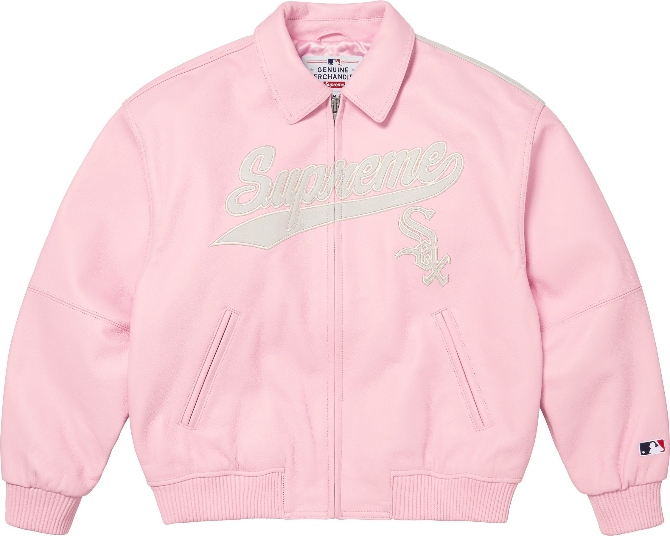 Supreme®/Chicago White Sox™ Leather Varsity Jacket view 9